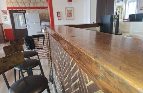 Saint-Brisson-sur-Loire Condo | Gîte de l'Olivier, furnished rooms, large living area and bar.
