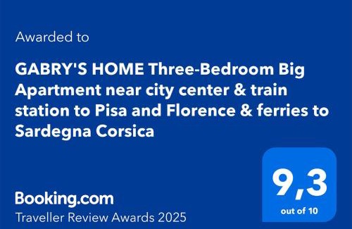 Livorno Apartment | GABRY'S HOME Three-Bedroom Big Apartment near city center & train station to Pisa and Florence & ferries to Sardegna Corsica
