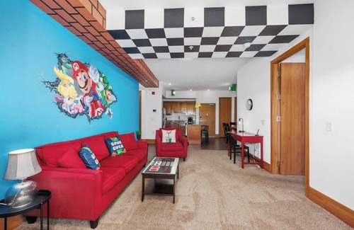 Grandville Apartment | Game On! Nintendo-Themed Stay at The Grand Castle