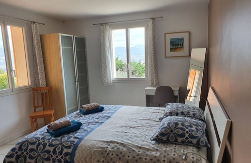 Entrechaux Apartment | Gite with spacious rooms, swimming pool, beautiful view of Ventoux and near the river.