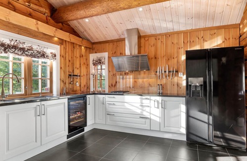 Flesberg House | Gorgeous home in Lampeland with kitchen