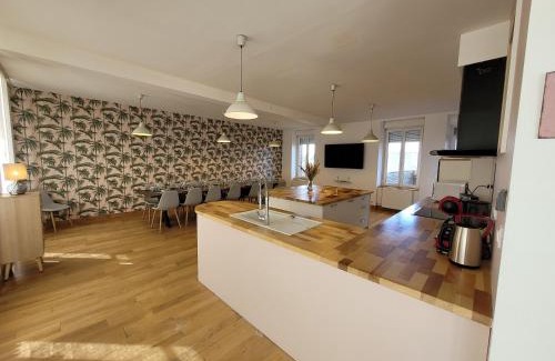 Villedieu-les-Poeles House | Grand gîte citadin avec SPA, billard, babyfoot