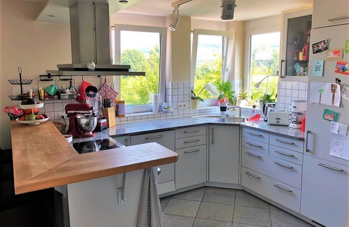 Beutelsbach Apartment | Great big apartment with fireplace and terrace