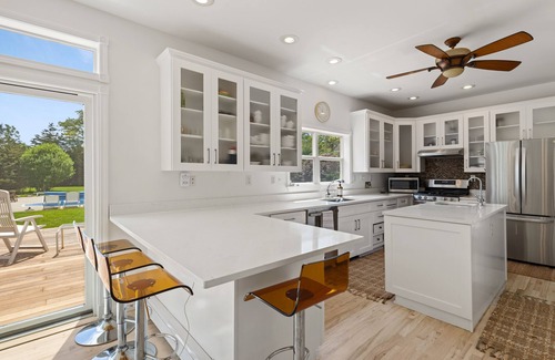Speonk House | Hamptons Remsenburg Beach House w/pool house, zen/organic garden close to beach