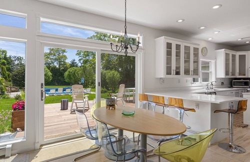 Speonk House | Hamptons Remsenburg Beach House w/pool house, zen/organic garden close to beach