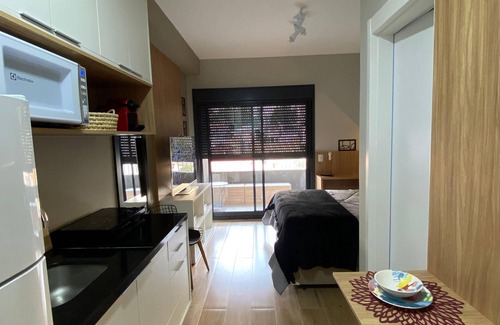 Perdizes Apartment | Haus Mitre Perdizes - New, impeccable studio: PUC-SP, Allianz Park, Shop Bourbon