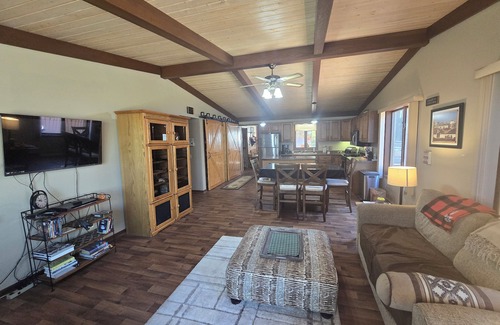 Spooner Cabin | Heated Swimming Pool, Charming 3-Bedroom 2-Bath Lake Home With AC, WiFi Spooner