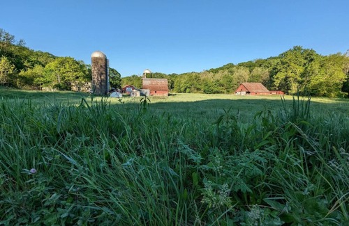 Camp Grove RV Rental | Heated Tent, Queen Bed in Forest on Farm w Animals