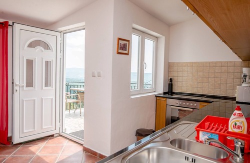 Mrcevac Apartment | Hillside apartment with stunning views of sea and mountains, sea 2 km, pool