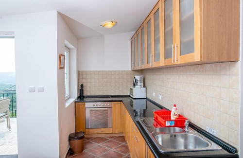 Mrcevac Apartment | Hillside apartment with stunning views of sea and mountains, sea 2 km, pool