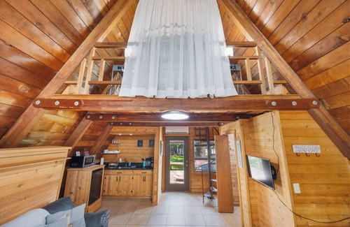 Mount Juliet Cabin | Historic A-Frame Redwood Chalet on 180 Acre Farm, Sleeps 4, near Nashville