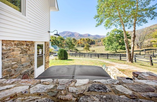 Nellysford House | Historic Farm Renovated with Comfort, Mountain Views, Hot Tub, Pond, & Animals!