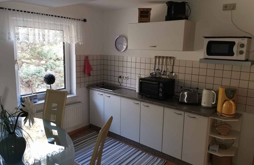 Lietzow Apartment | Holiday apartment with view to the small "Jasmunder Bodden" and patio furniture