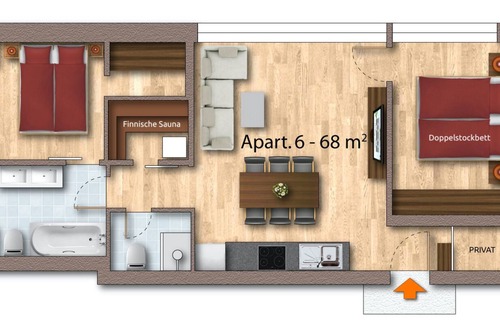 Faschina Apartment | holiday apartment/apt. for 6 guests with 70m² in Fontanella (172987)