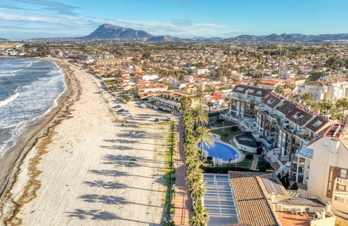 Almadrava Beach Apartment | Holiday Apartment "Beverly Primera Linea De Palya" with Sea View, Shared Pool & Wi-Fi