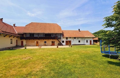 Ostruzno House | Holiday home Half-timbered house (historical homestead) with a sunken indoor pool and wine cellar,