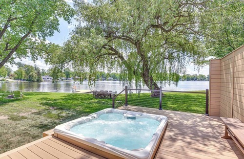 Paw Paw Lake House | Home w/Hot Tub & Dock on Lake