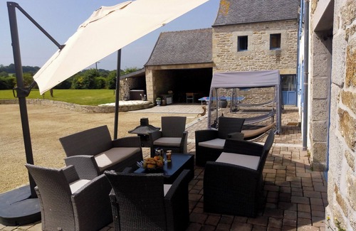 Plougonven House | Homerez - Spacious House in Plougonven with Hot Tubs and Garden