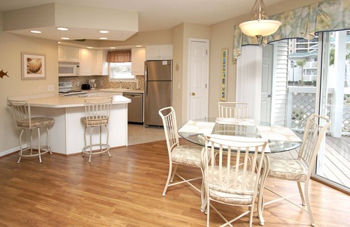Cherry Grove Beach Condo | Homey condo w/private deck in quiet resort w/fabulous pool & Jacuzzi - one block from the beach