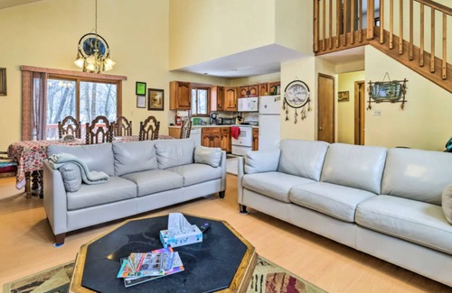 Pocono Mountain Lake House | Hot tub 112 jets, wood fireplace, A/C, sauna, strong Wi-Fi