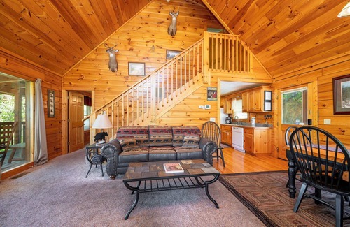 Black Bear Falls Cabin | Hot Tub & Game Room: Log Cabin 2 Mi to Ripley’s!