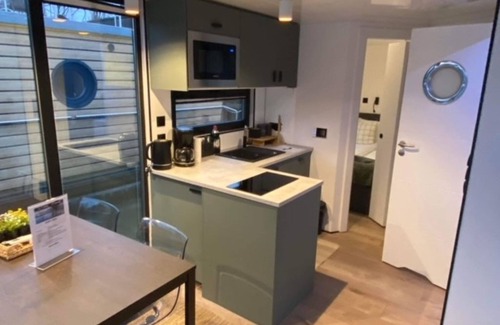 Lundby Boat Rental | Houseboat SVANESUND with roof terrace in the heart of Gothenburg