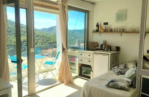 Santa Eulalia del Rio Apartment | Ibiza Beach penthouse studio breathtaking seaviews 8mn walkto Beach