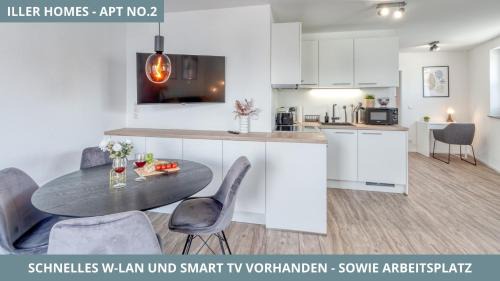 Voehringen Apartment | Iller Homes - 5 x Moderne Fewos je 1bis2 oder 1bis4 Pers mit Küche u Balkon - Parkplätze vorhanden
