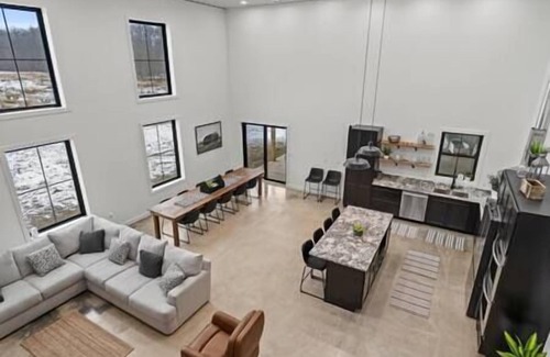 Auburn House | Indiana Dream Barn: Indoor Pool, Half-Court Gym, & Theater