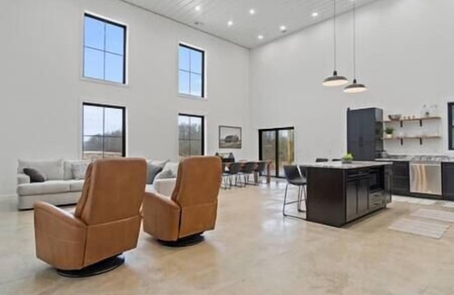 Auburn House | Indiana Dream Barn: Indoor Pool, Half-Court Gym, & Theater
