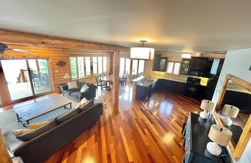 Cedar Lake House | Indiana LAKE HOME SUNSETS. 5 Beds, 3 Baths, 2 Decks, 1 Long Pier, by CHICAGO IL
