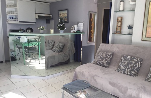 Juan-les-Pins Apartment | INOUBLIABLE ! 2 p SEAFRONT, 50m2 TERRACE Private parking, air-conditioning;