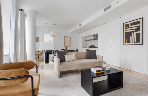Central New York City Apartment | Inviting Midtown 2BR w/Elev, W/D, nr Times Square, by Blueground