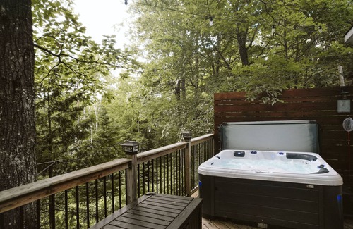 Faraday Cottage | Jeffrey Lake Cabin | Wood Fireplace · Hot Tub