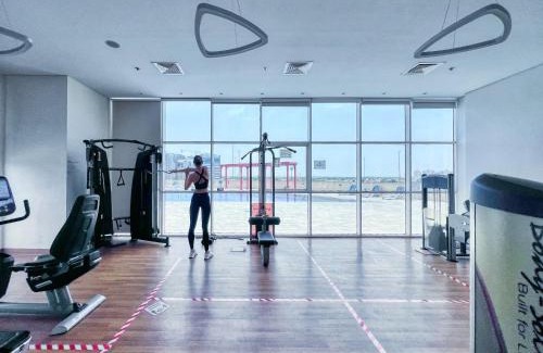 Jumeirah Village Circle Apartment | JVC Studio Rooftop Pool & Gym Golf Course View