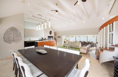 Rum Point House | Kaiku: Gated Villa w/Private Pool, Heated Spa, Jet Ski Dock + Guesthouse