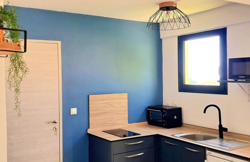 Le Carbet Apartment | Kaz'raïb F2 Neuf Cosy vue mer & Piscine-lagon Privée - Plage à 2 min en Voiture