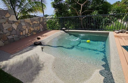 Le Carbet Apartment | Kaz'raïb F2 Neuf Cosy vue mer & Piscine-lagon Privée - Plage à 2 min en Voiture