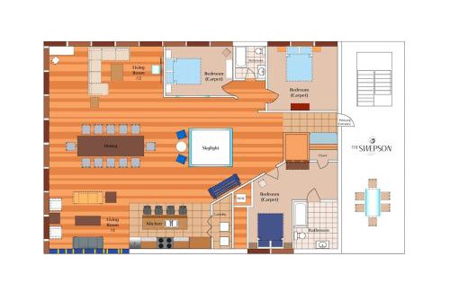 Shelby Park Apartment | KING Penthouse Sleep8 4Bed 3BR 2BA Swepson Loft