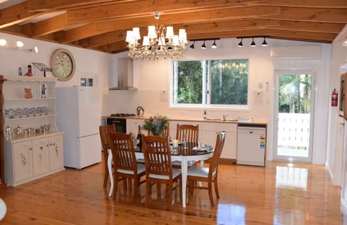 Springbrook House | Kookaburras Springbrook- Cosy Romantic Rainforest Cottage -waterfalls, fireplace