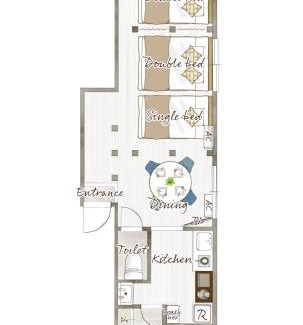 Nanbasennichimae Apartment | Kuromon Central Self Inn 302 KI32