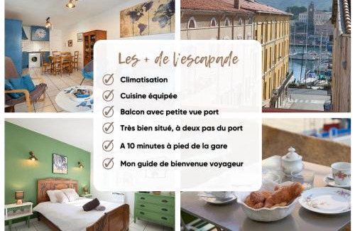 Port-Vendres Apartment | L'escapade, Port à 200m, climatisation et balcon