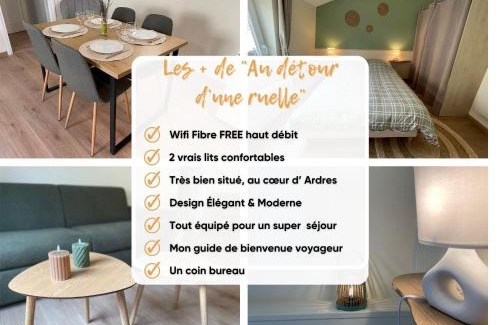 Ardres Apartment | L'olive - cuisine équipée, centre ville, fibre