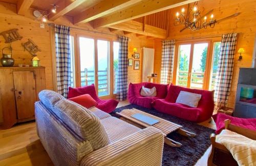 Heremence Ski Chalet | La Pourvoirie - 4 Vallées - Thyon-Les Collons, 10 personnes, pistes de ski à 200m, vue magnifique !