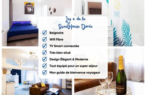 Vitry-le-Francois Apartment | La Sweet House Dorée Centre Ville Wifi Tout confort