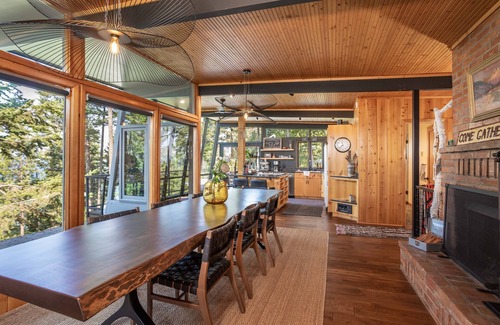 Woods Bay Cabin | Lake Houses at Camp Milson - Flathead Lake 7 BD Retreat w Private Lake Access