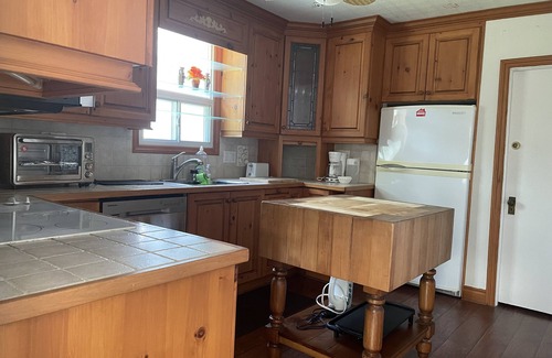 Georgina Cottage | Lake view cottage with indoor/outdoor fireplace, hot tub and sauna