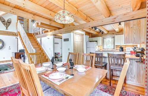 Corinth House | Lakefront Corinth Log Home: Private Dock, Fire Pit