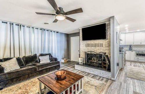 Bumpass House | Lakefront Home with Private Dock, Hot Tub, Fireplace, & Central A/C - Free WiFi