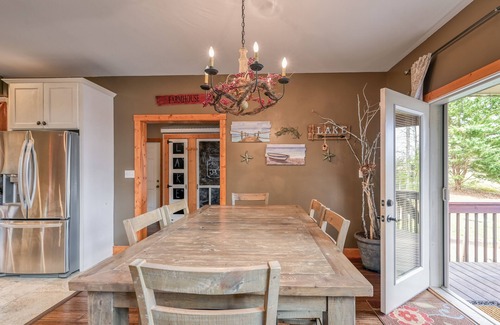 Bumpass House | Lakefront home with private hot tub, dock, grill, game room, lake views & kayaks